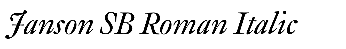 Janson SB Roman Italic